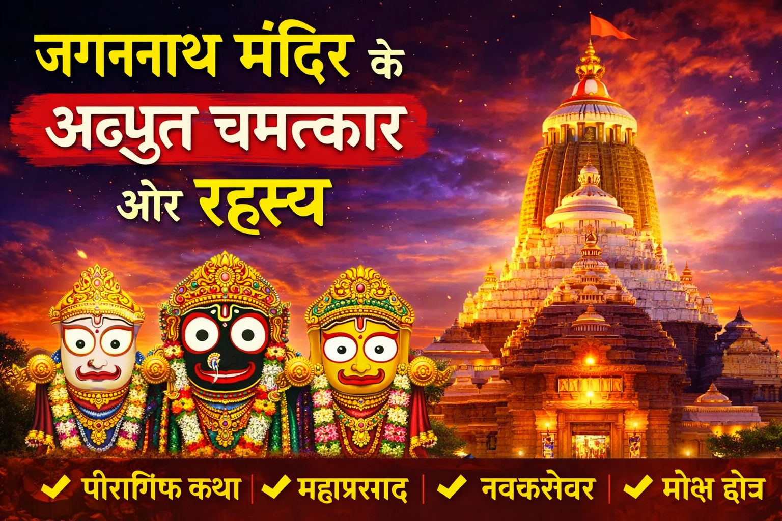 🛕 Jagannath Mandir ke Chamatkar , Puri Jagannath Temple Rahasya, Itihas & Pauranik Katha.