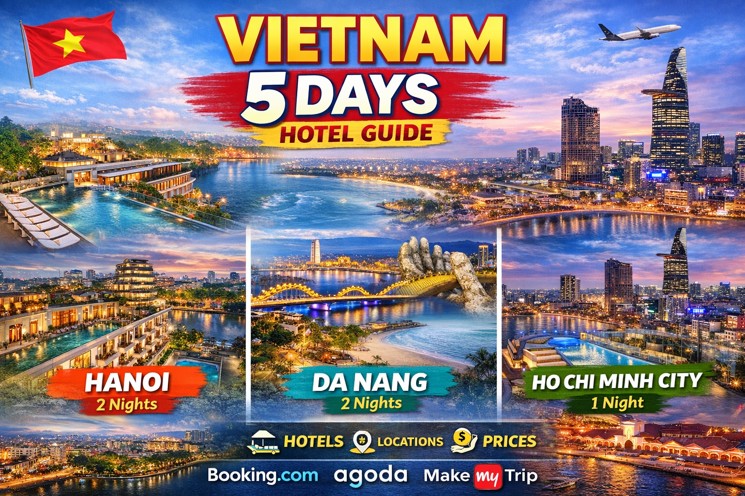 Vietnam 5 Days Travel & Hotel Guide – Hanoi, Da Nang aur Ho Chi Minh City Complete Plan