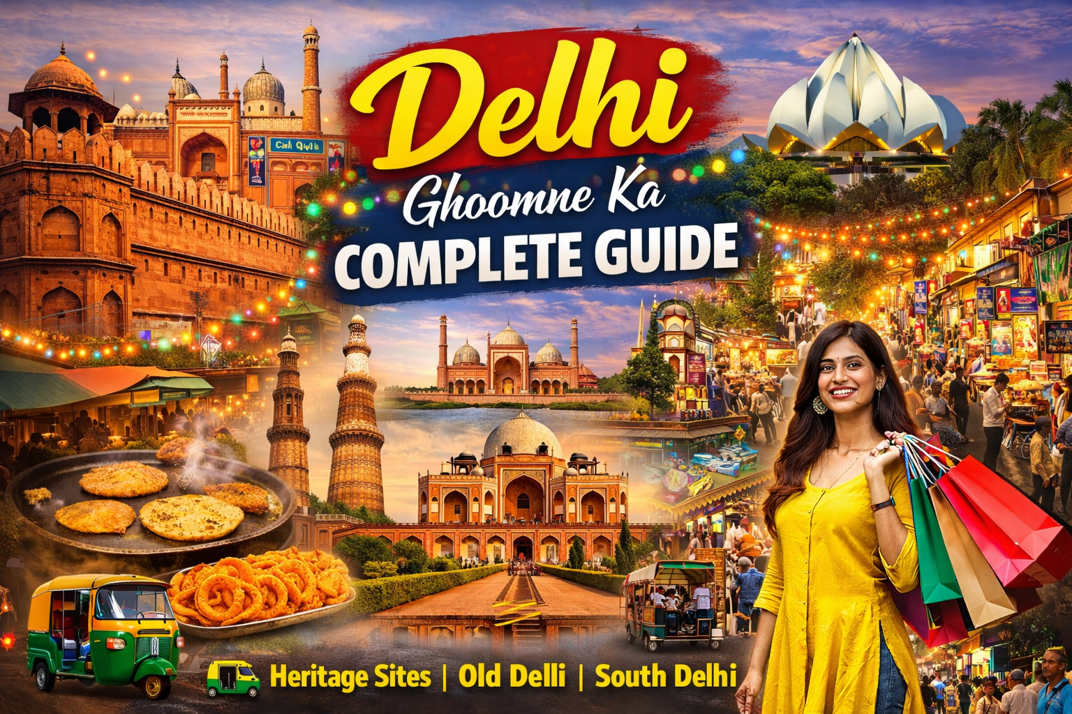 🏙️ Delhi Ghoomne Ka Complete Guide 2026 – Top Places, Budget, Old & South Delhi Full Plan