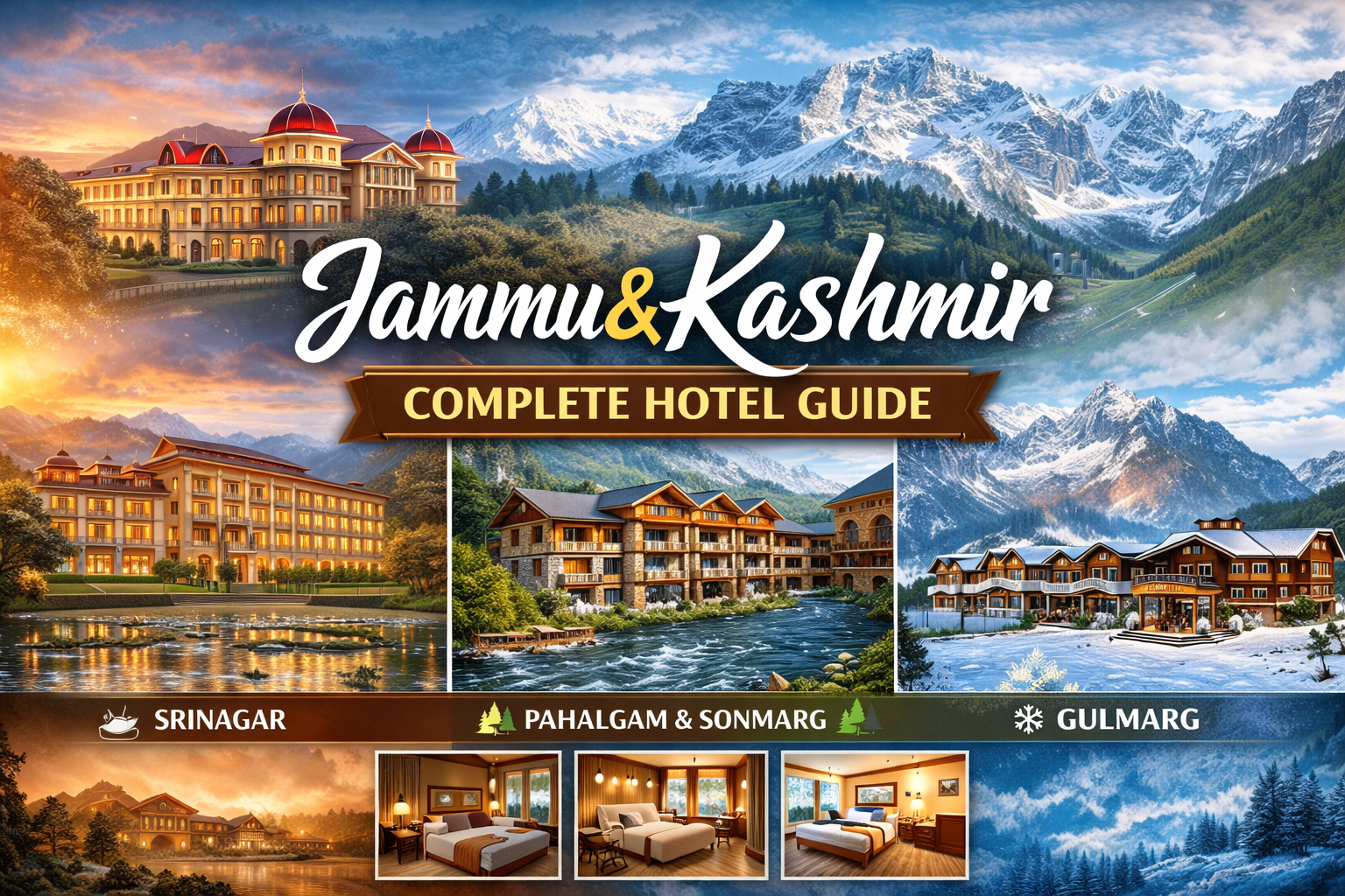 🌄 Jammu & Kashmir Hotel Guide 2026 , Best Hotels, Houseboat & Stay Plan