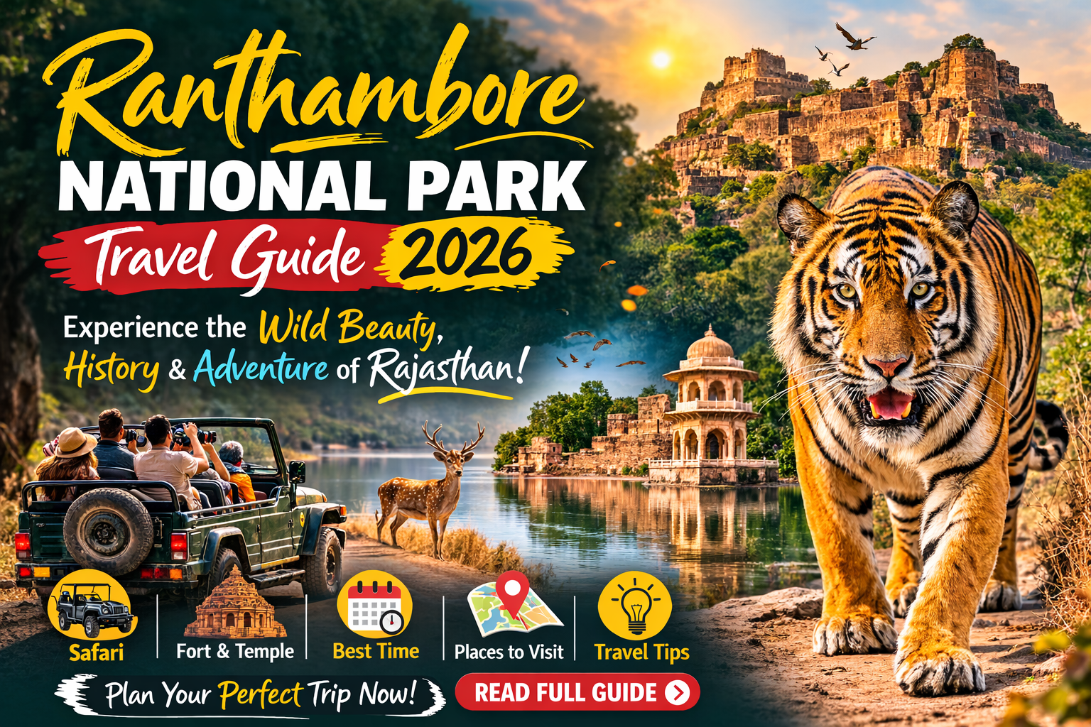 Ranthambore National Park Travel Guide 2026: Safari, Ticket Price, Best Time & Places to Visit