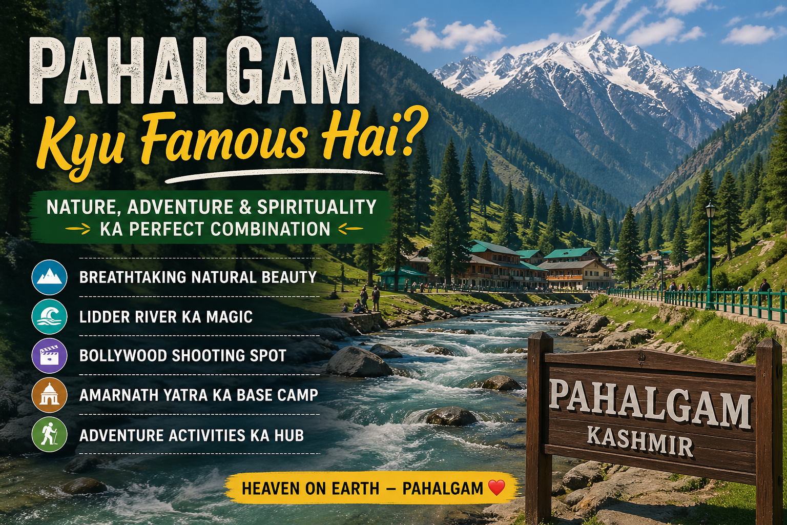 Pahalgam kyu famous hai? Full Travel Guide, Budget, Best Time, hotels & Top Places (2026)