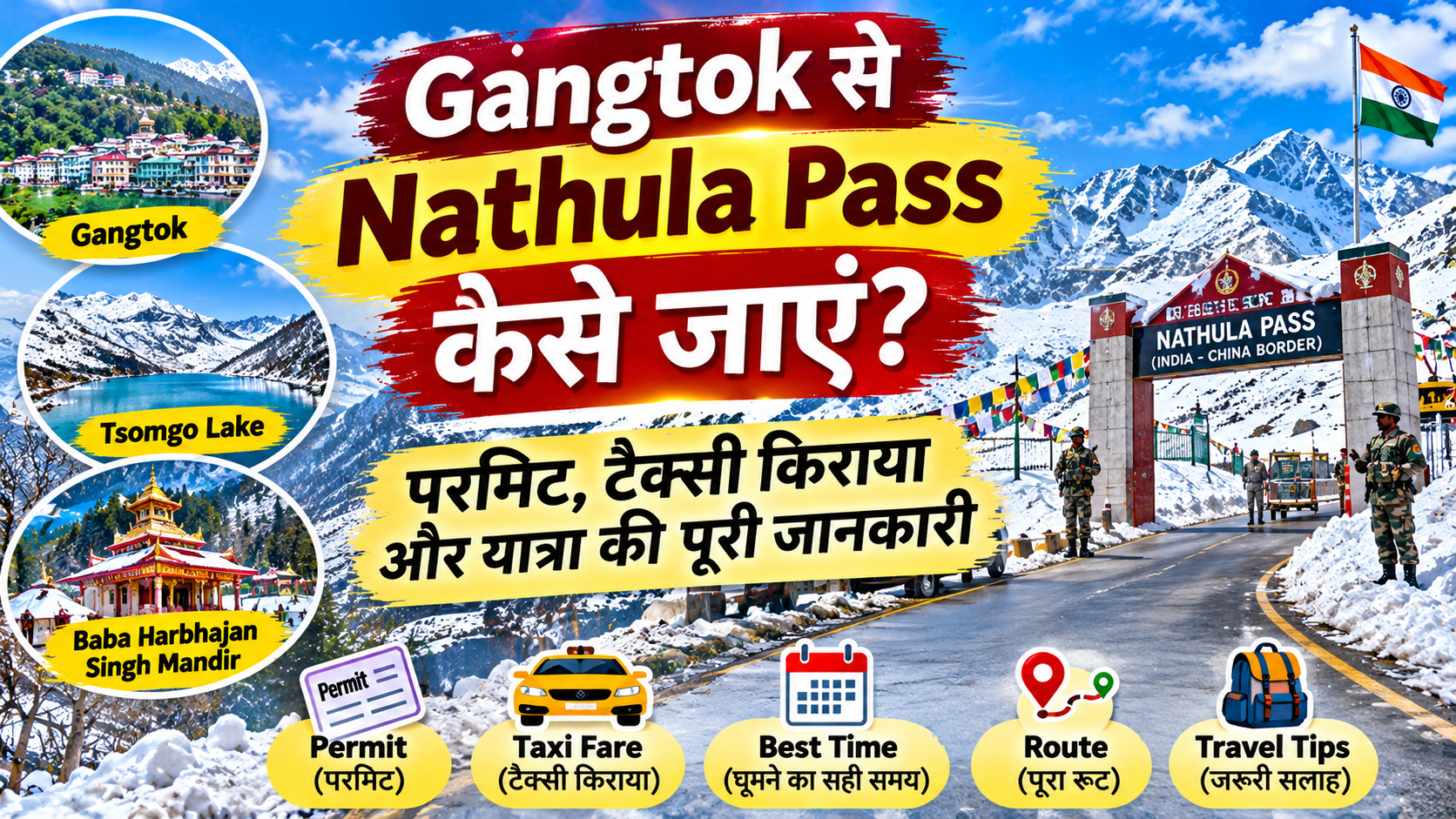 Gangtok से Nathula Pass कैसे जाएं? दूरी, परमिट, टैक्सी किराया और पूरी जानकारी