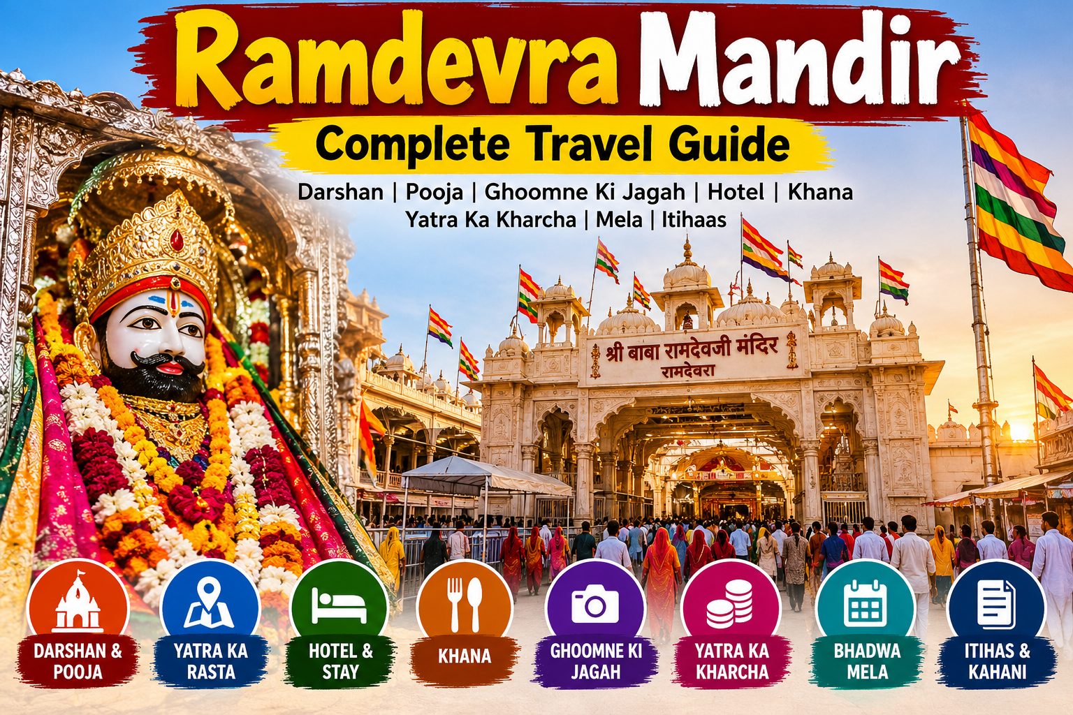Ramdevra Mandir Travel Guide : Darshan, Pooja, Ghoomne Ki Jagah, Hotel, Kharcha Aur Baba Ramdev Ji Ka Itihaas